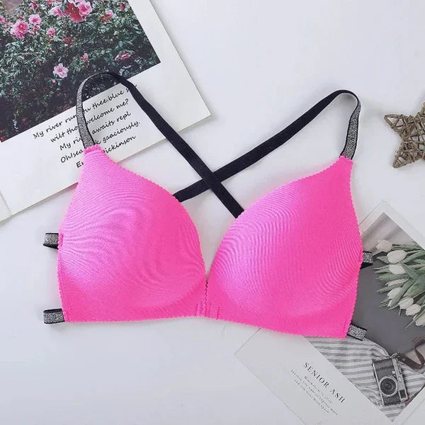 Scarlet Pack of 3 Sexy Light Padded Seamless Sport Backless Top Bra 3D2009