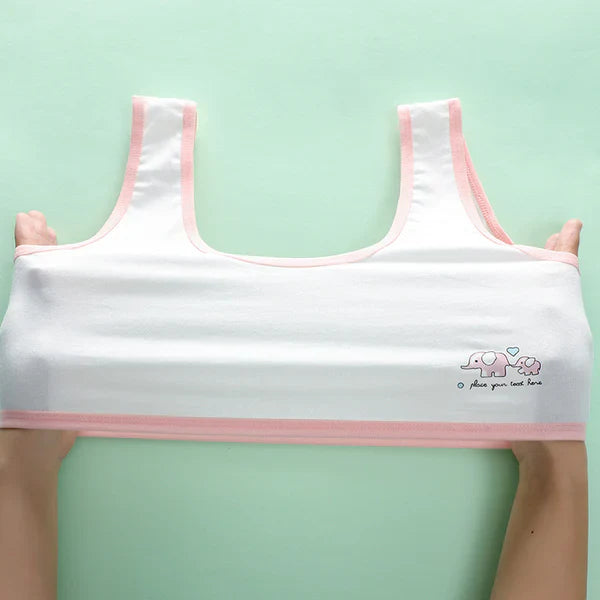 Scarler Pack Of 3 Teenage Cotton Bra Vest For Girls Non Padded Cartoon Vest Tank (8 to 16 Years)