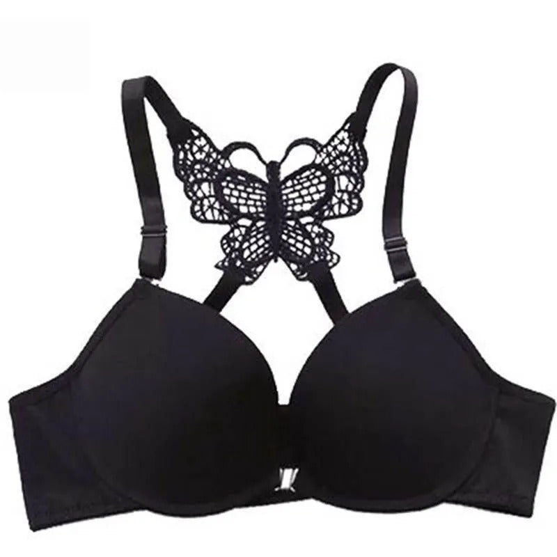 Front Open Butterfly Y-line Adjustable Straps Push Up Bra