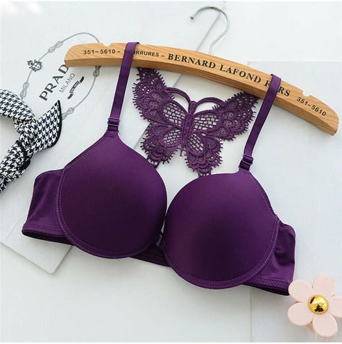 Front Open Butterfly Y-line Adjustable Straps Push Up Bra