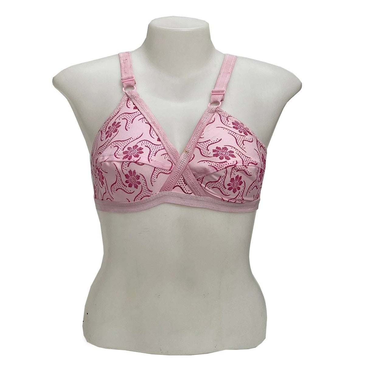 Pack Of 4 Soft Hosiery Fabric Imported Style Printed Bra