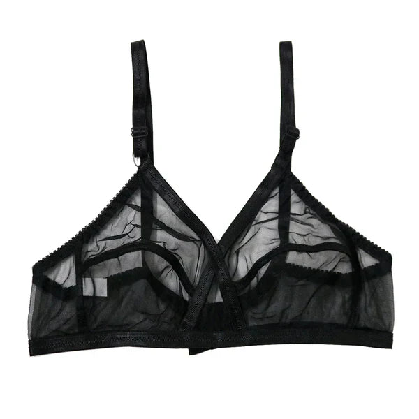 Pack Of 2 Non-Padded & Non-Wired Cotton Full Cover Full Net Transparent Bra