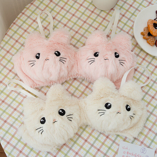 New High Quality Cute Kitty Anime Soft Plush Design Bra & Panty Set
