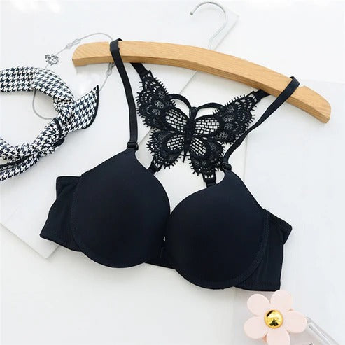 Front Open Butterfly Y-line Adjustable Straps Push Up Bra
