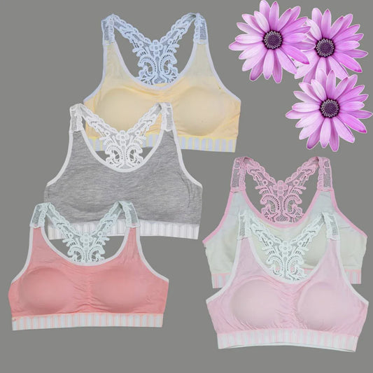 Scarlet 1 Pc Cotton Bra Vest For Girls Steel-Free Non Padded Bra-A25