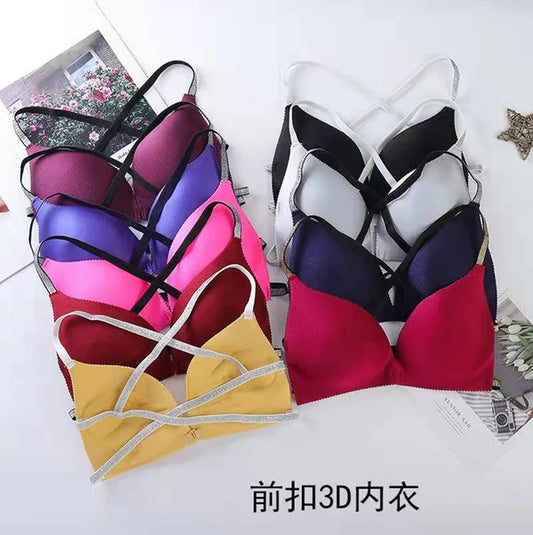 Scarlet Pack of 3 Sexy Light Padded Seamless Sport Backless Top Bra 3D2009